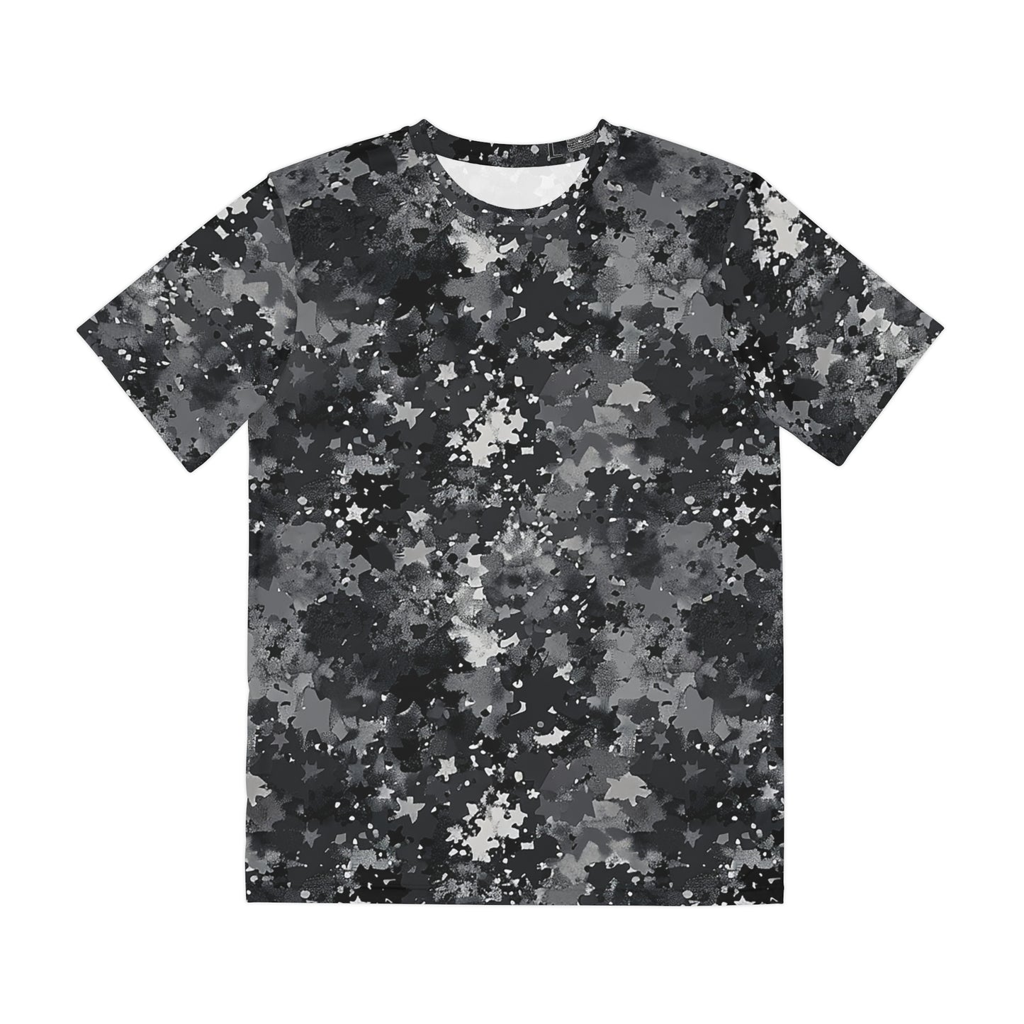 Black Camo, Men's Polyester Tee