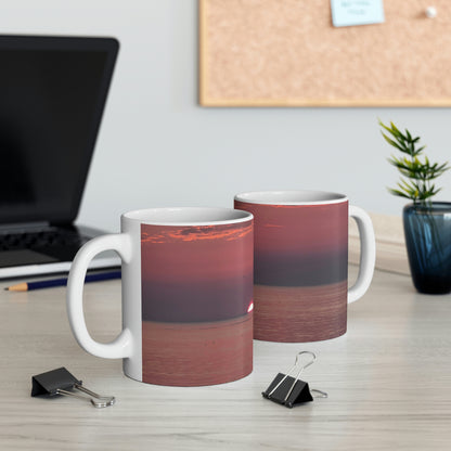 Boat During Sunrise Mug, 11oz