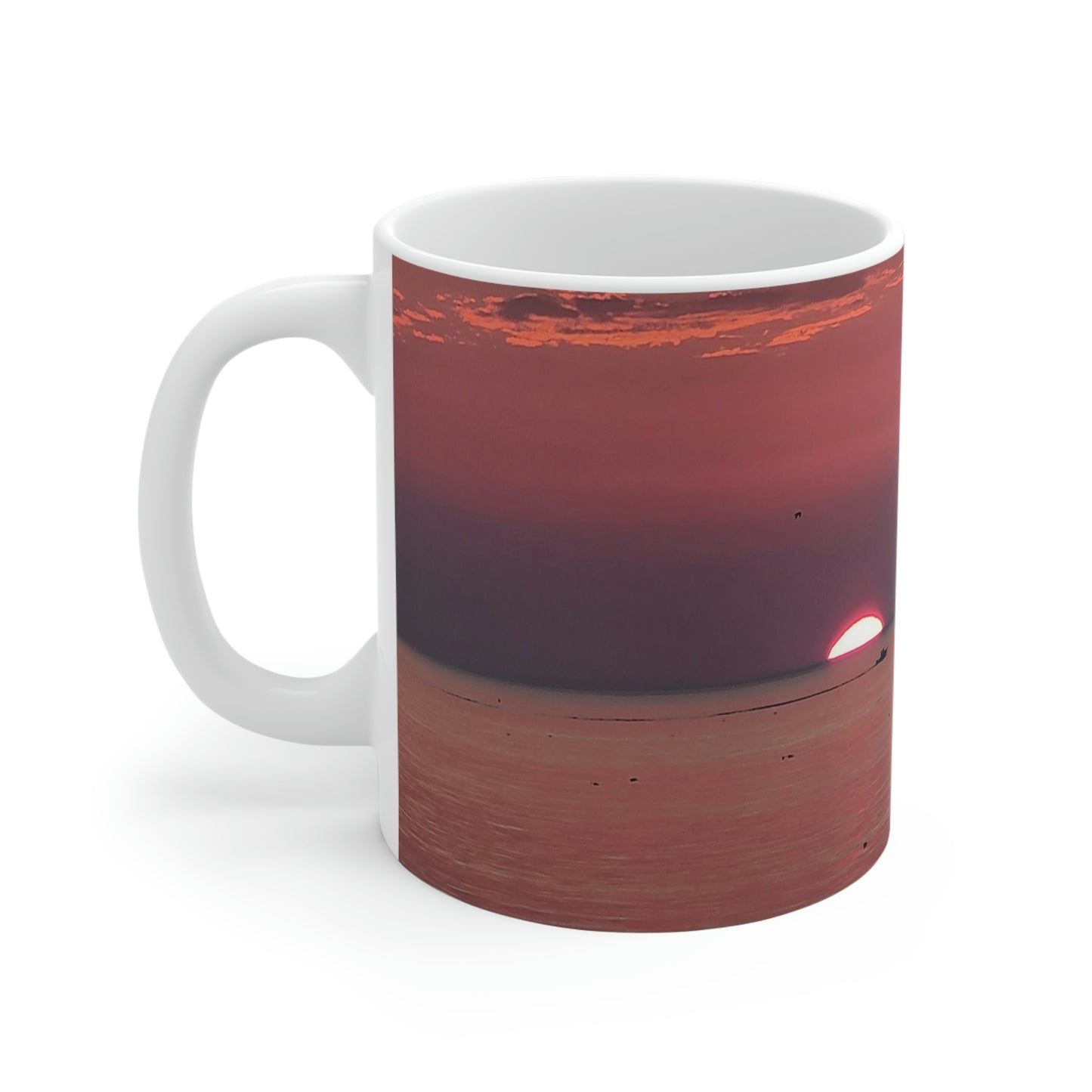 Boat During Sunrise Mug, 11oz