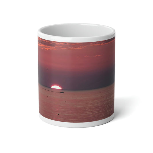 Boat During Sunrise Jumbo Mug, 20oz