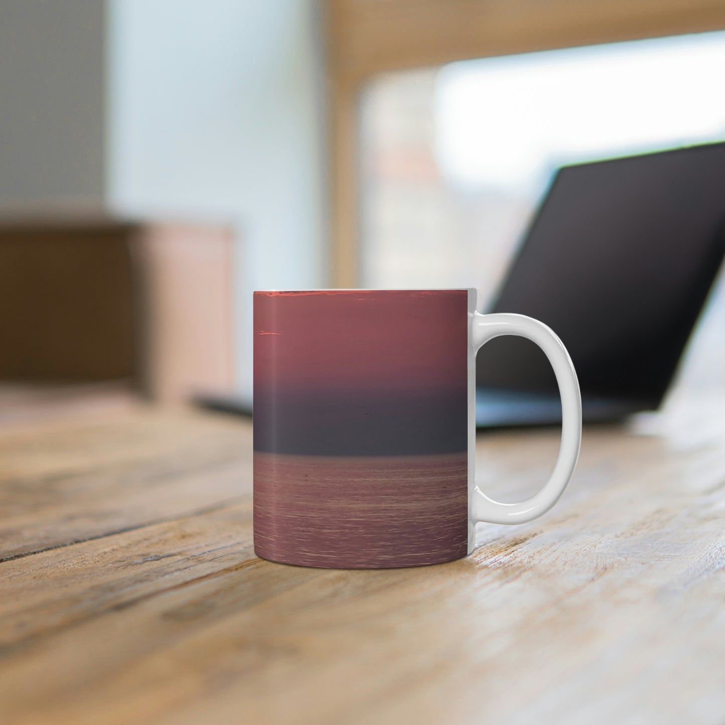 Boat During Sunrise Mug, 11oz